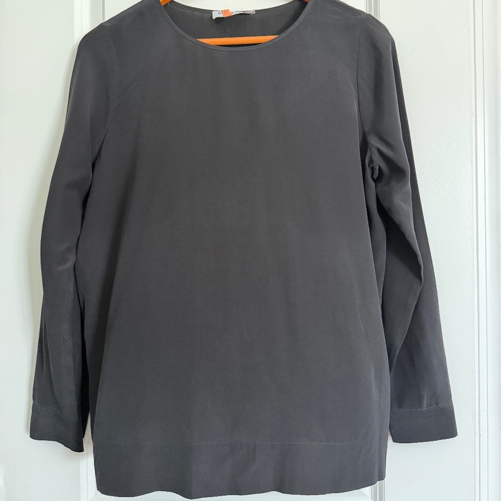 Everlane Black Silk Top
